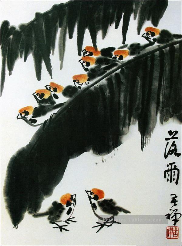 Li kuchan petits oiseaux traditionnelle chinoise Peintures à l'huile